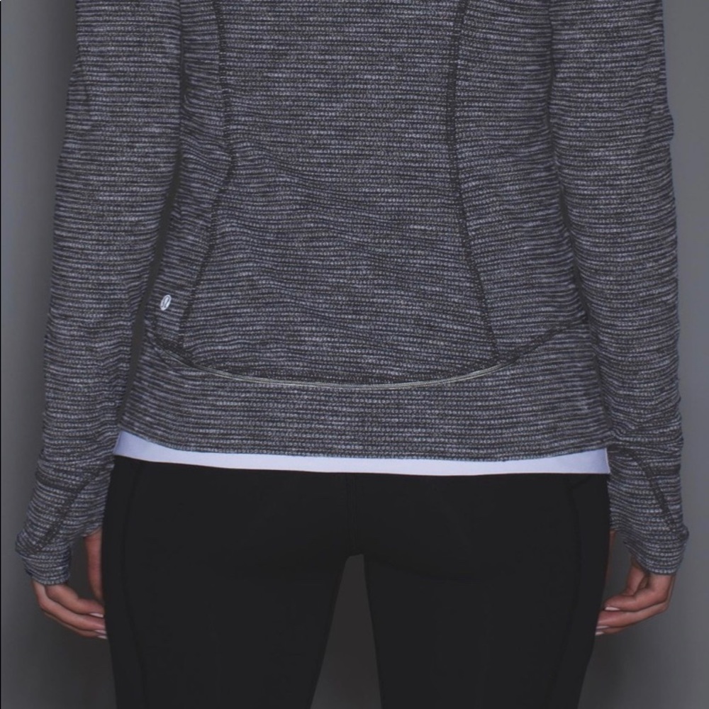Lululemon Pullover Sweater Size 2 Think Fast Pullover Sweater Jacket Top Gray - Picture 10 of 12